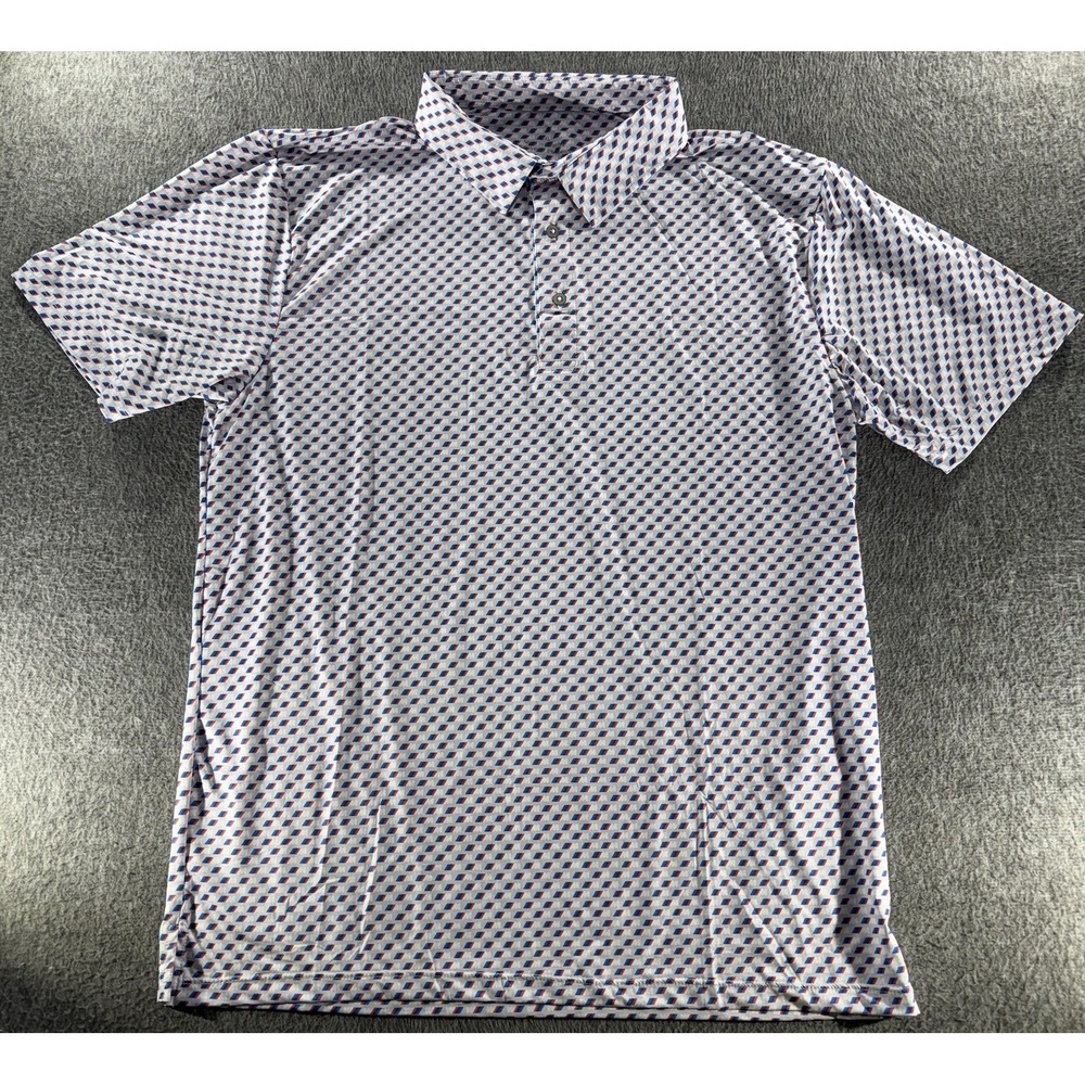 BMW Logo M3 Polo Shirt Mens 2XL White Performance Golf Casual Logo Short Sleeve